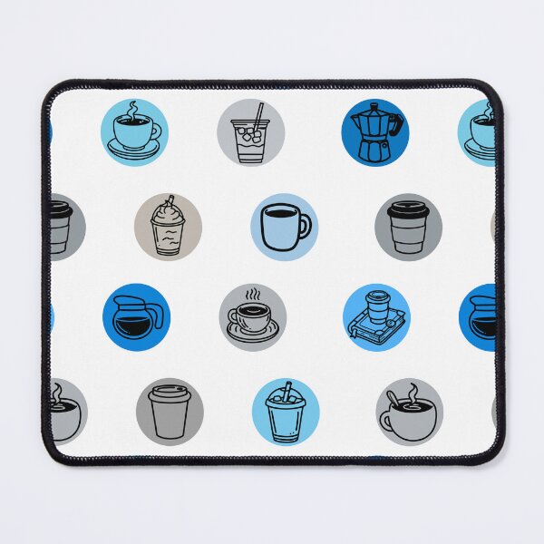 Item preview, Blue and Silver Coffee Dots designed and sold by SiriuslyShawni.
