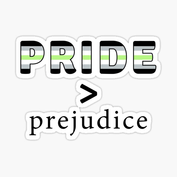 Pride & Prejudice Agender flag Sticker