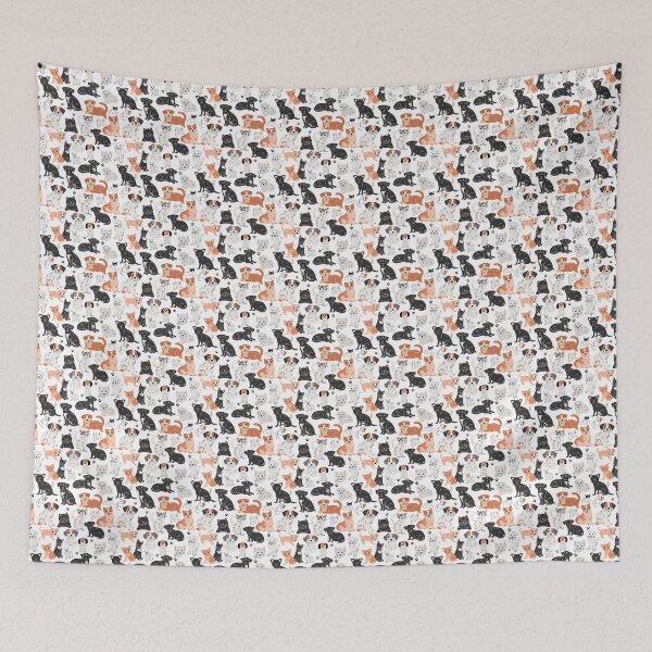 Item preview, Cats And Puppy Faces Pattern designed and sold by MDSDesigns.