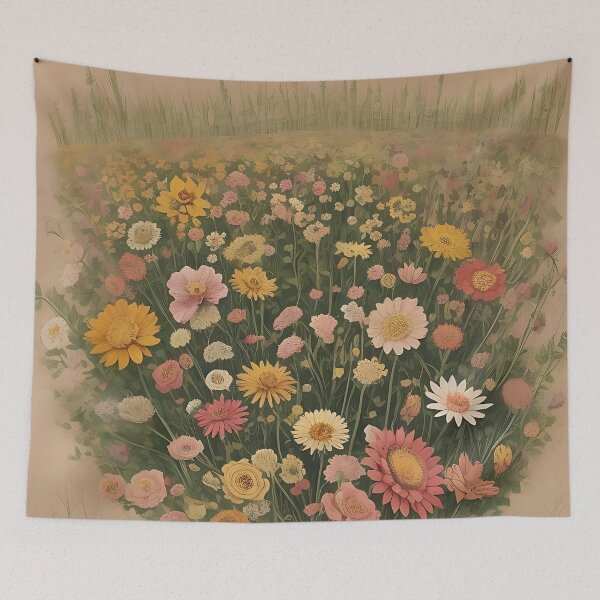 Item preview, Old Vintage Postcard Flower Field designed and sold by MadnessEnvelope.
