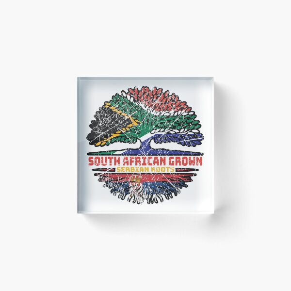 Item preview, Serbia Serbian South African South Africa Tree Roots Flag designed and sold by FlagX.