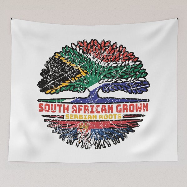 Item preview, Serbia Serbian South African South Africa Tree Roots Flag designed and sold by FlagX.