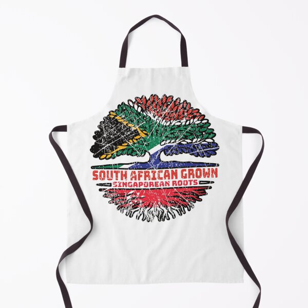 Aperçu de l'œuvre Singapour Singapourien Afrique du Sud Afrique du Sud Arbre Racines Drapeau créée et vendue par FlagX.
