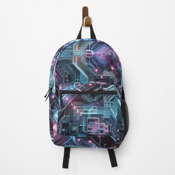 Item preview, Neon Nexus | Futuristic Digital Cityscape with Neon Light and Kaleidoscopic Symmetry designed and sold by tuschollos.