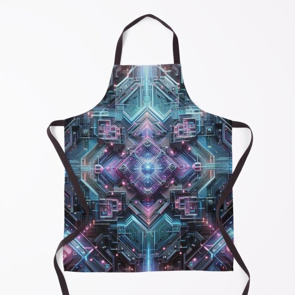 Item preview, Neon Nexus | Futuristic Digital Cityscape with Neon Light and Kaleidoscopic Symmetry designed and sold by tuschollos.