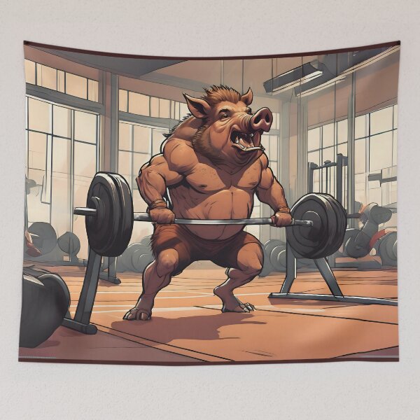 Item preview, Boar at the gym - For sports nutters designed and sold by PXEpic.