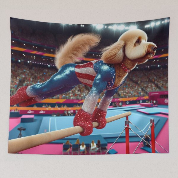 Item preview, Labradoodle Celebrity Gymnast Competing  designed and sold by TheDogOnIt.