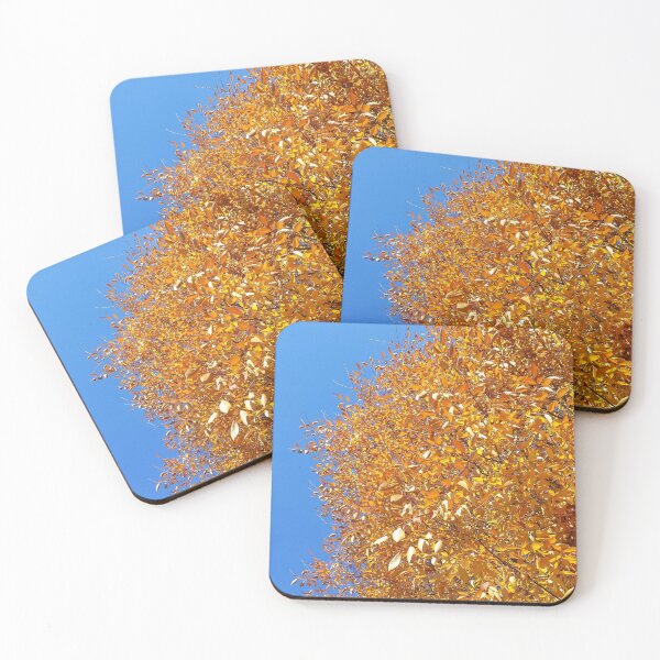 Item preview, Golden fall leaves with blue sky designed and sold by LydiasPhotos.