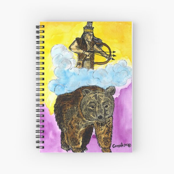 Thunder beings color Bear Clan Spiral Notebook