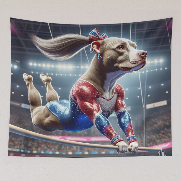 Item preview, Pitbull Celebrity Gymnast Competing  designed and sold by TheDogOnIt.