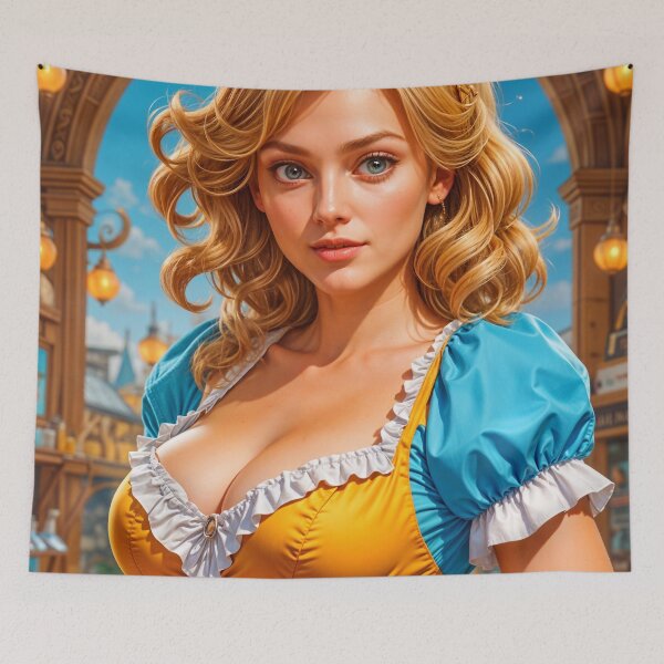 Item preview, Cute Pretty Blonde Oktoberfest Lederhosen Girl designed and sold by TheArtOfPat.