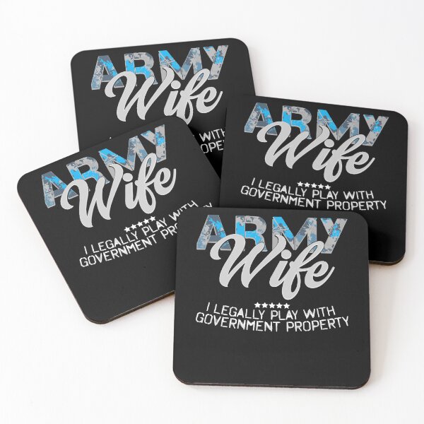 Item preview, Funny Army Wife I Legally Play With government Property Blue Camo Pattern designed and sold by Smix Pixels.
