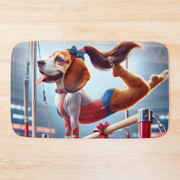 Item preview, Beagle Celebrity Gymnast Competing  designed and sold by TheDogOnIt.
