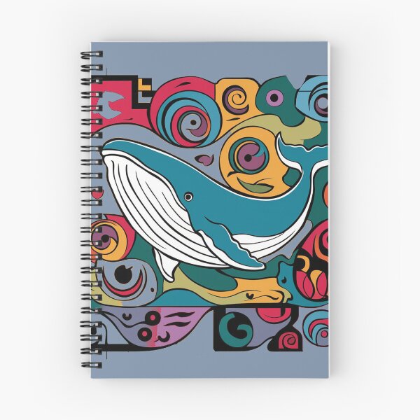 Item preview, Cool Fun Leaping Blue Whale Abstract Art designed and sold by Nature's Fancy.