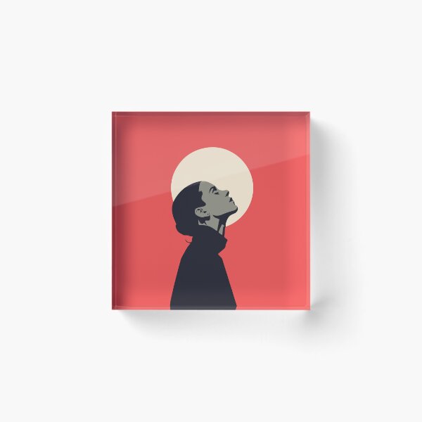 Item preview, Woman in Profile with Moon designed and sold by Twisted Kids.