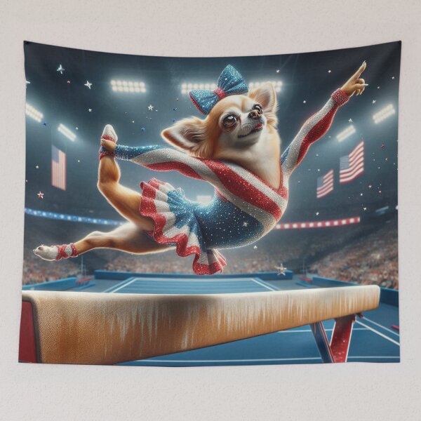 Item preview, Chihuahua Celebrity Gymnast Competing  designed and sold by TheDogOnIt.