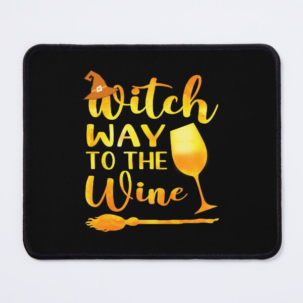 Item preview, Witch Way To The Wine Funny Halloween Pun For Wine Lovers Goth Dark Humor designed and sold by Bad Kitty Designz.