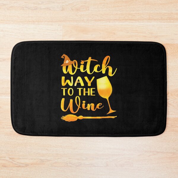Item preview, Witch Way To The Wine Funny Halloween Pun For Wine Lovers Goth Dark Humor  designed and sold by Bad Kitty Designz.
