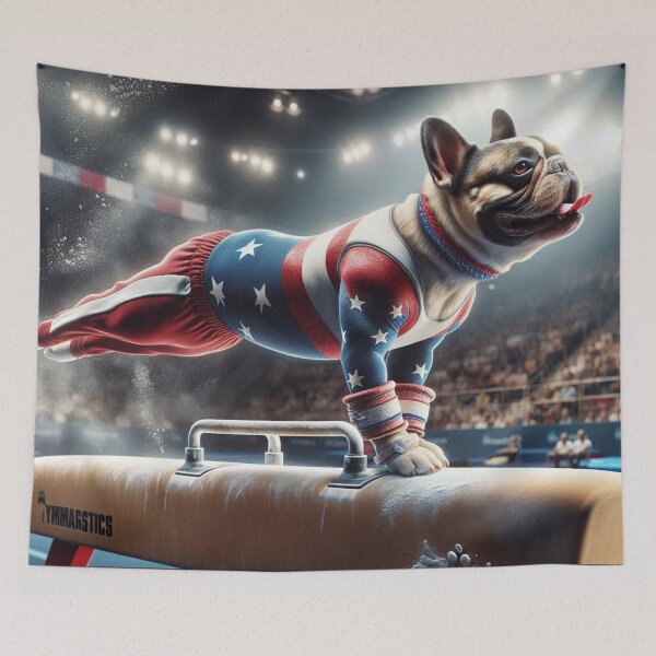 Item preview, Bulldog Celebrity Gymnast Competing  designed and sold by TheDogOnIt.