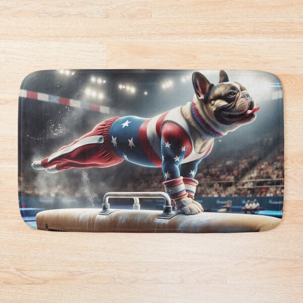 Item preview, Bulldog Celebrity Gymnast Competing  designed and sold by TheDogOnIt.