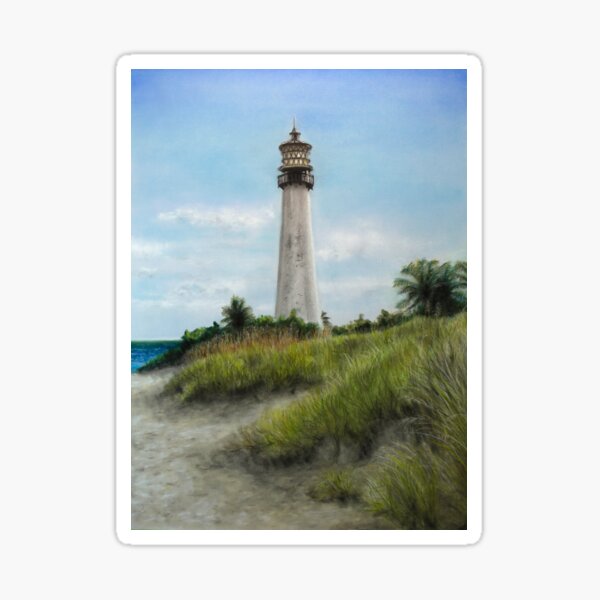 Lighthouse at Key Biscayne Sticker