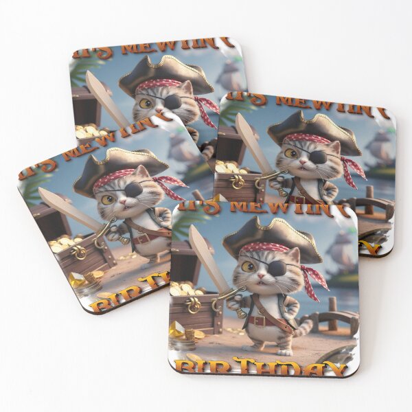 Item preview, Cute Kitty Pirate It's Mewtiny Birthday designed and sold by Caticats.