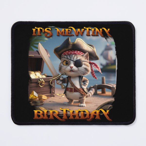 Item preview, Cute Kitty Pirate It's Mewtiny Birthday designed and sold by Caticats.