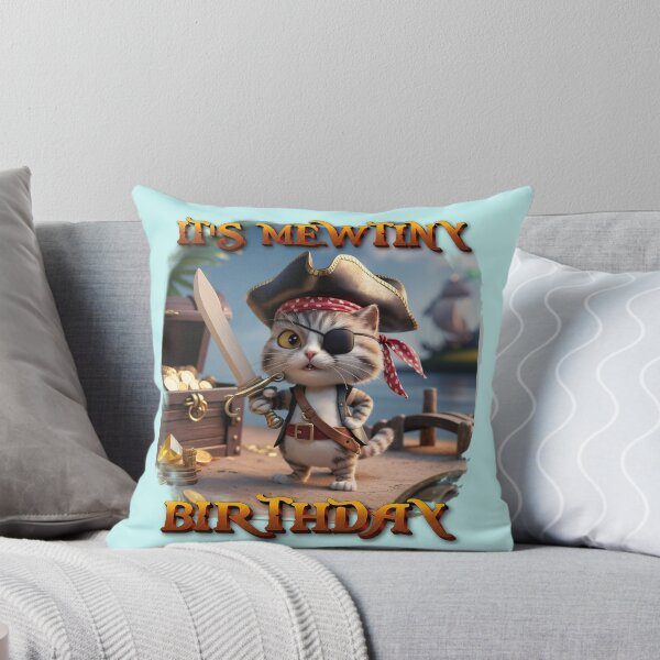 Item preview, Cute Kitty Pirate It's Mewtiny Birthday designed and sold by Caticats.