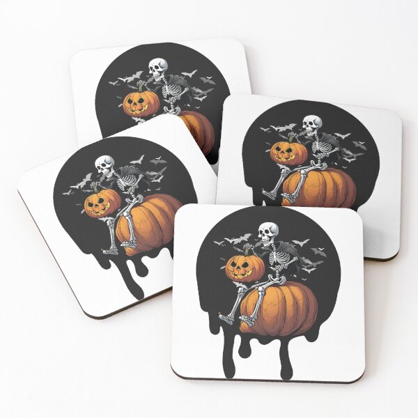 Item preview, Spooky Skeleton Pumpkin Ride designed and sold by Backstage Prints.
