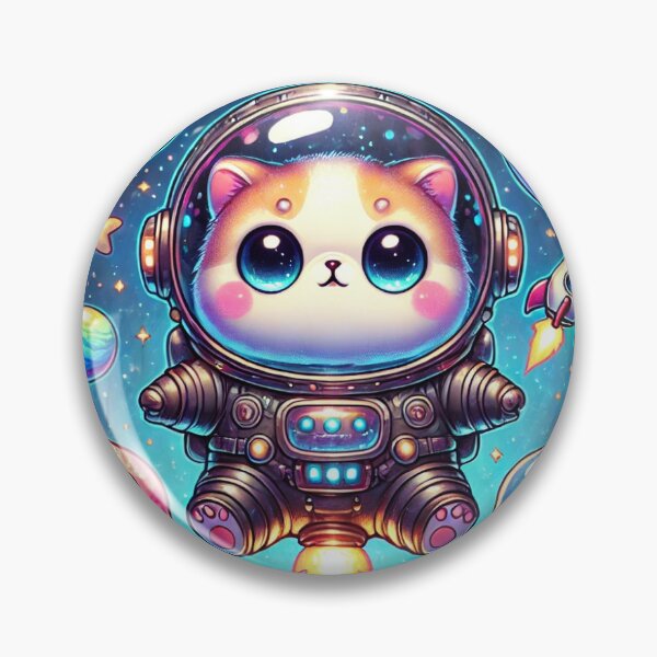 Item preview, Cosmic Adventure Cat - Whimsical Astronaut Sticker designed and sold by ThaNick.
