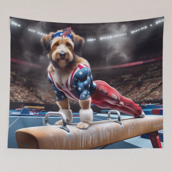Item preview, Mixed Breed Celebrity Gymnast Competing  designed and sold by TheDogOnIt.