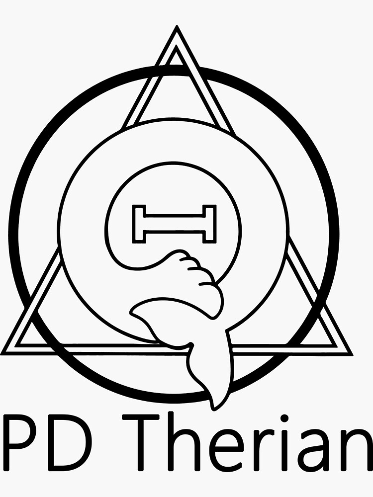 PD (ytb) Theta-Delta Therian Symbol BLACK PD Therian Sticker for Sale by PD  Therian