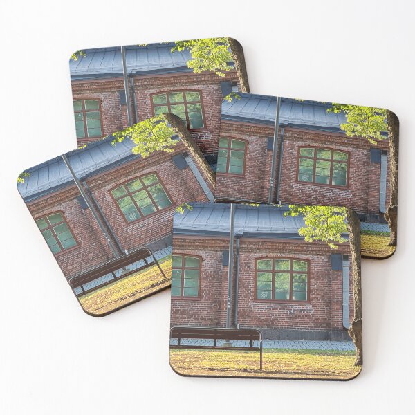 Item preview, An old woolen mill, a bench and a tree designed and sold by bluerosesart37.