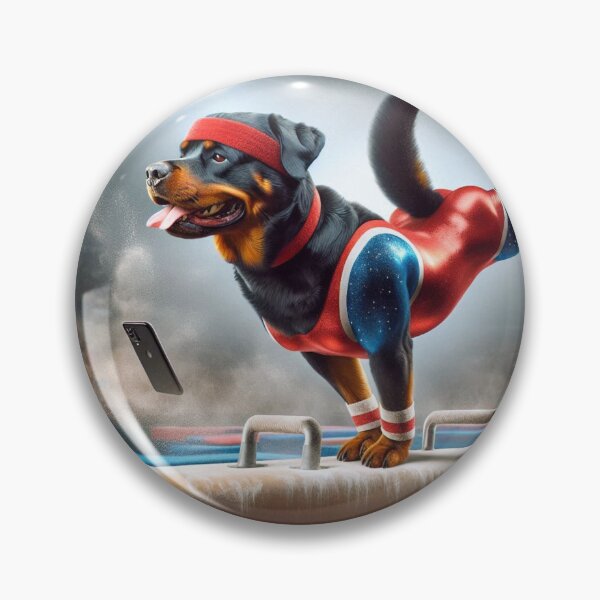 Item preview, Rottweiler Celebrity Gymnast Competing  designed and sold by TheDogOnIt.