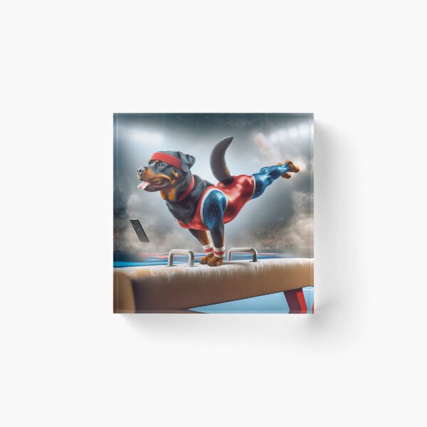 Item preview, Rottweiler Celebrity Gymnast Competing  designed and sold by TheDogOnIt.