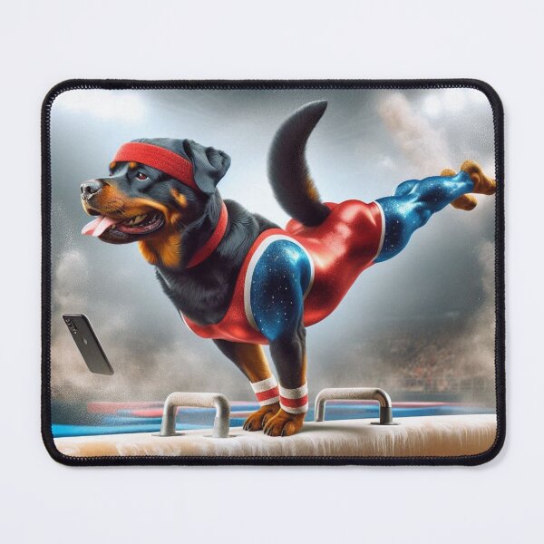 Item preview, Rottweiler Celebrity Gymnast Competing  designed and sold by TheDogOnIt.