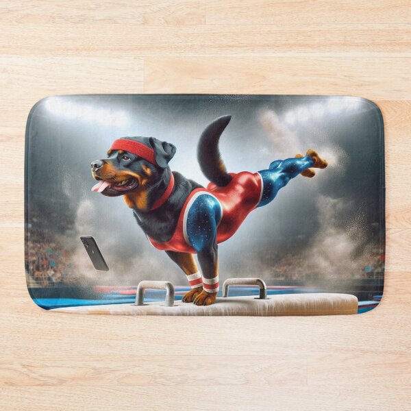 Item preview, Rottweiler Celebrity Gymnast Competing  designed and sold by TheDogOnIt.