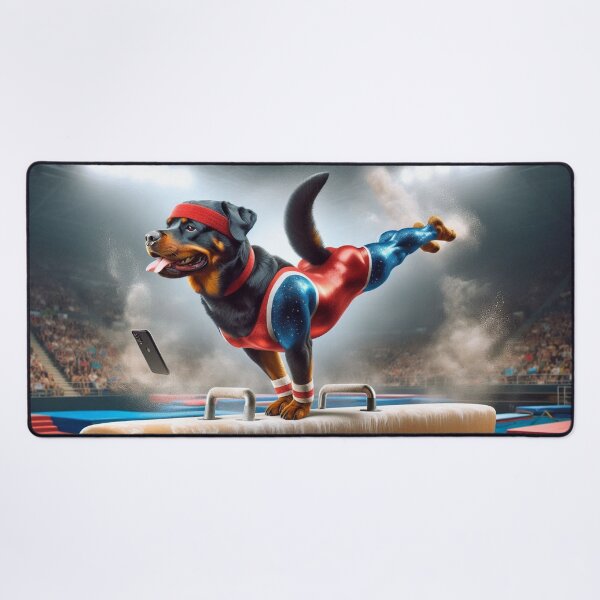 Item preview, Rottweiler Celebrity Gymnast Competing  designed and sold by TheDogOnIt.