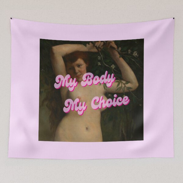 Item preview, My Body My Choice Renaissance Meme in Bubblegum Pink designed and sold by KWZCreates.