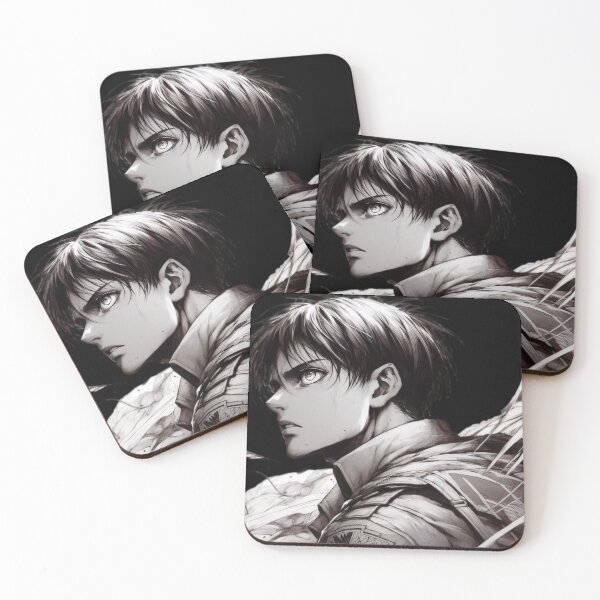 Item preview, Eren B&W designed and sold by AnimeArtStudio.