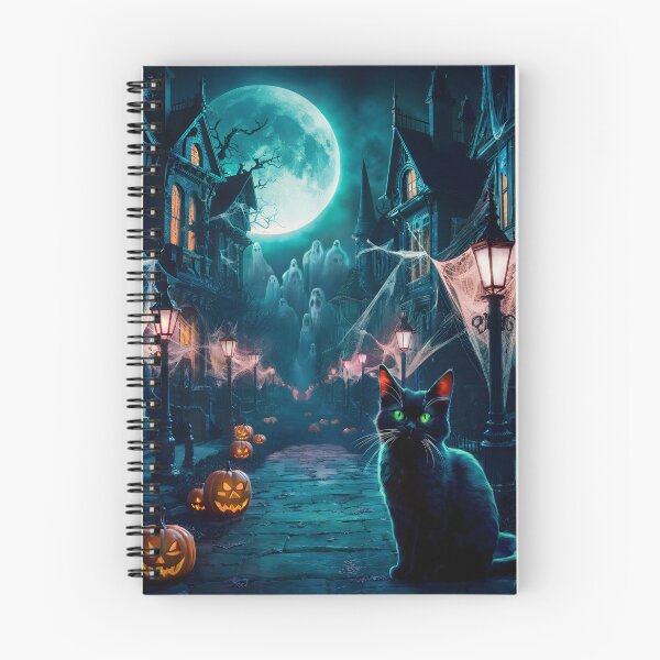Item preview, A Cute Black Cat In A Haunted Town  designed and sold by JujuMaeDesigns.