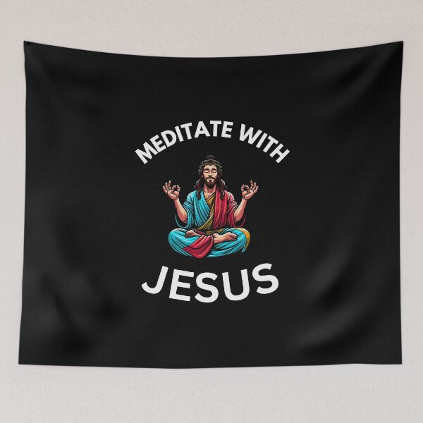 Item preview, Christian Jesus Meditating Yoga Design designed and sold by DivineMovement.