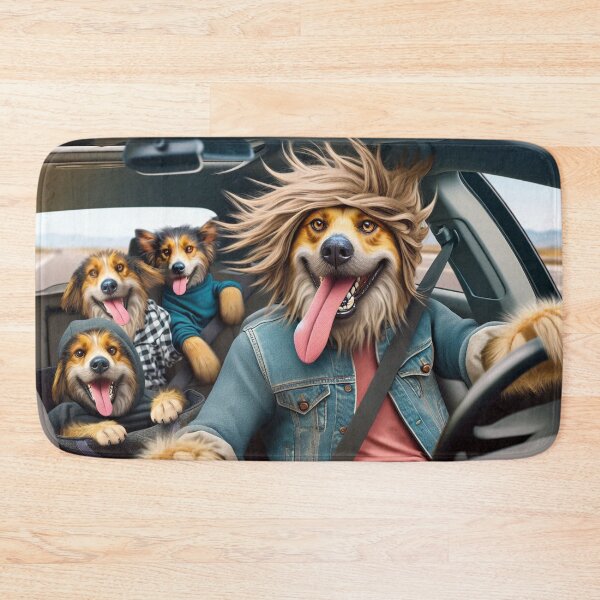 Item preview, Mixed Breed Dog Family on a Road Trip designed and sold by TheDogOnIt.