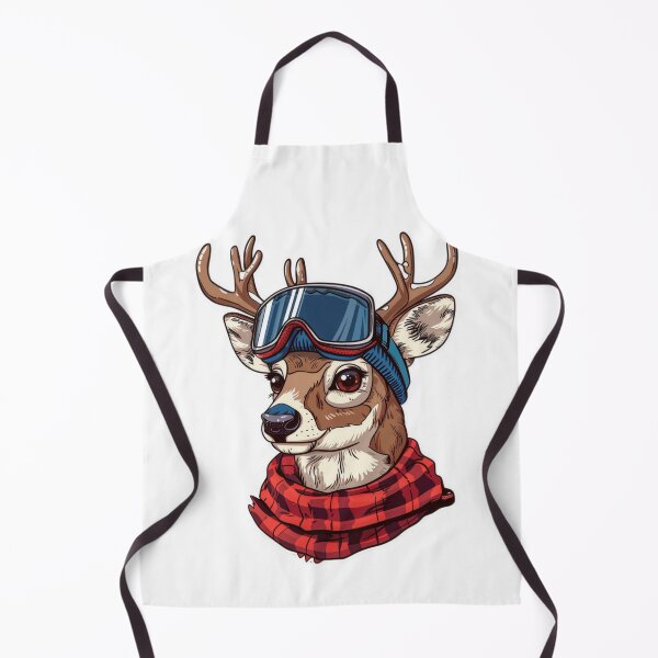 Item preview, Cartoon Art Stickers of a Joyful Deer in Snowboard Goggles and Sweater designed and sold by tjnextgen99.