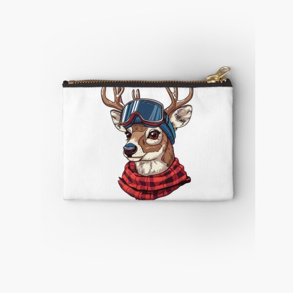Item preview, Cartoon Art Stickers of a Joyful Deer in Snowboard Goggles and Sweater designed and sold by tjnextgen99.