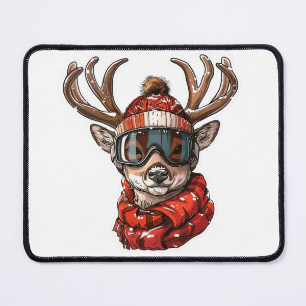 Item preview, Comic Style Joyful Deer Stickers with Snowboard Goggles designed and sold by tjnextgen99.