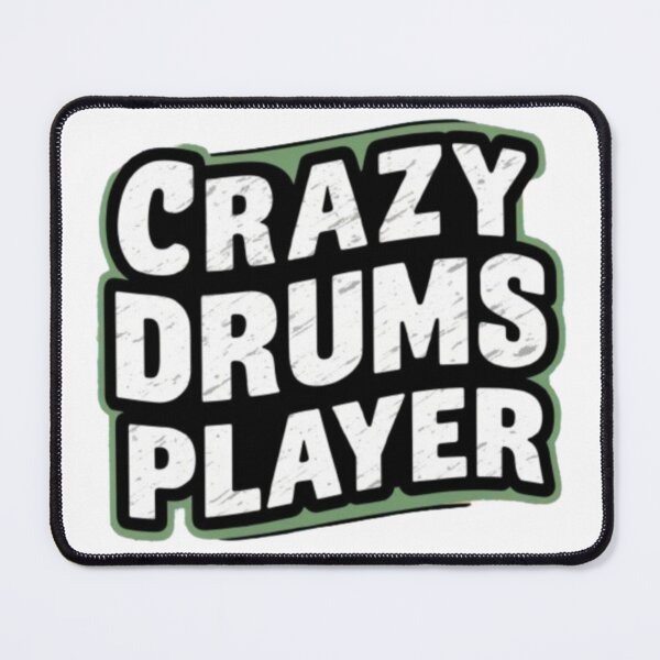 Item preview, Crazy Drums Player - Energetic Inscription with Green Glow designed and sold by FugitiveLJ27.