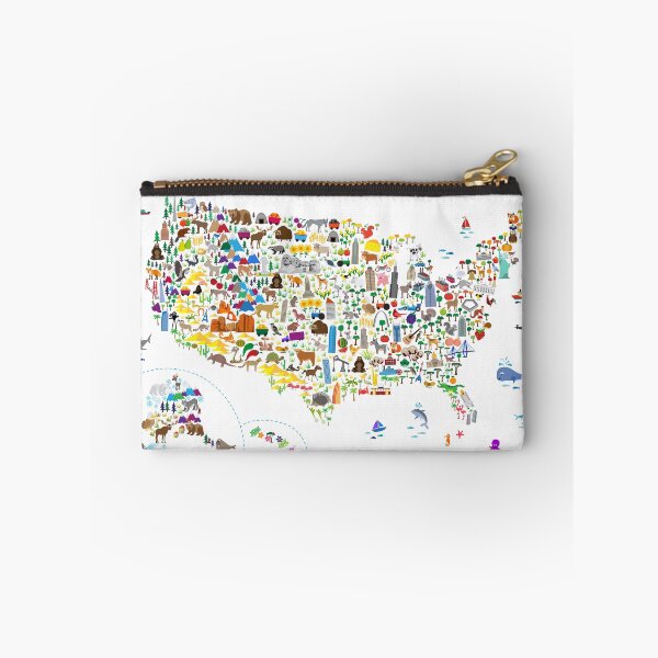 Item preview, Animal Map of United States for children and kids designed and sold by ArtPrints.