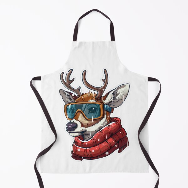 Item preview, Cute Cartoon Stickers of a Joyful Deer in Winter Gear designed and sold by tjnextgen99.