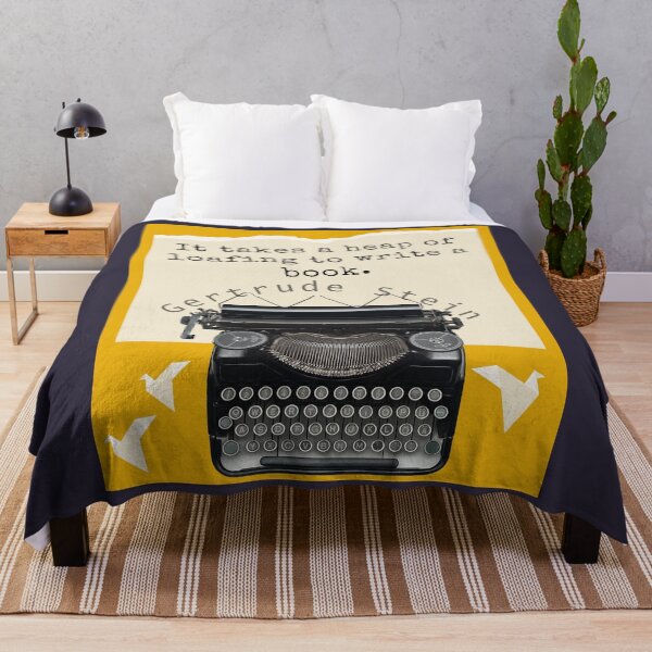 Item preview, Gertrude Stein quote: It takes a heap of loafing to write a book. designed and sold by artbleed.